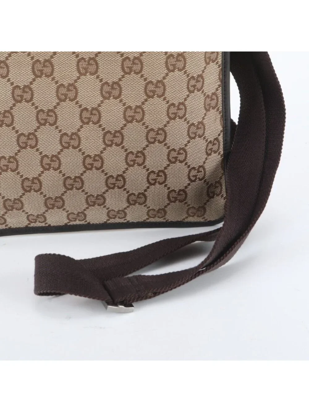 Gucci GG Canvas Leather Shoulder Bag Crossbody Messenger Business Tote